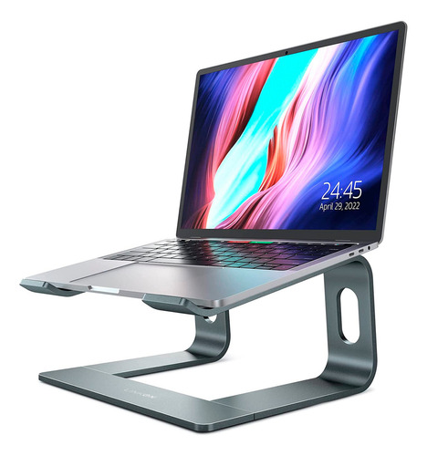 Base Soporte Para Portatil Linkon Aluminio Mac Macbook 10-16 Color Gris claro