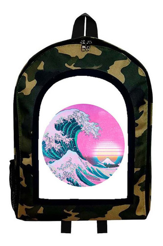 Mochila Camuflada Arte Japones Japon Oriental Mod Aar93