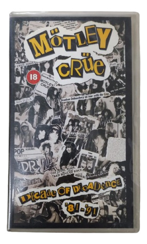 Mötley Crüe Decade Of Decadence 81-91 Vhs Original 