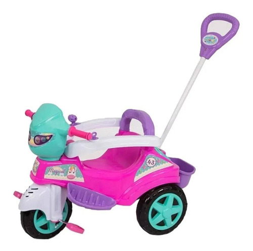 Triciclo De Passeio Baby City Menina  Com Pedal/buzina/guia