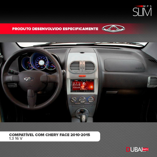 Central Multimidia Mp5 Slim Chery Face 2010 2011 2012 2013