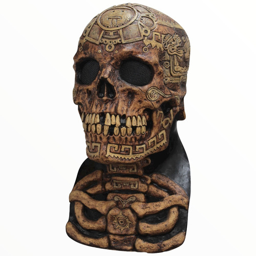 Máscara Calavera  Azteca Cráneo Skull Látex Halloween 26588