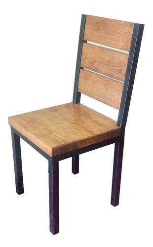 Silla Metal Y Madera 