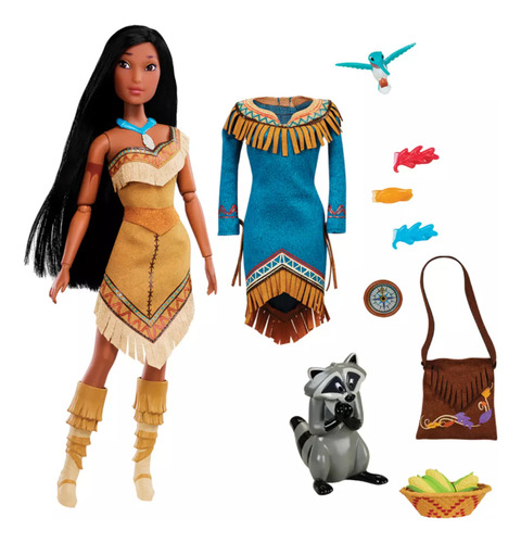 Boneca Pocahontas Com Troca De Roupa Disney Classic