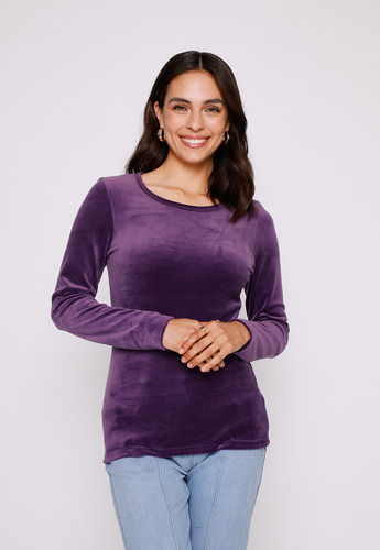 Polera Mujer Morado Plush Family Shop