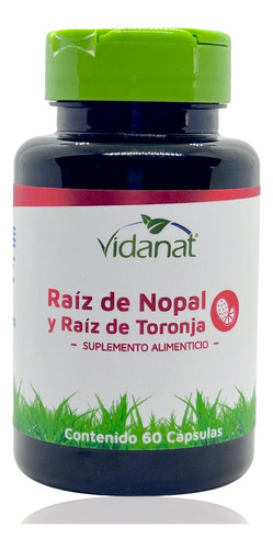 Raíz De Nopal Y Raíz De Toronja 60 Cápsulas Vidanat