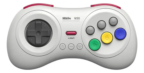 Controlador inalámbrico M30 de 8 bits Bluetooth para Windows/Android/Mac/STE, color blanco
