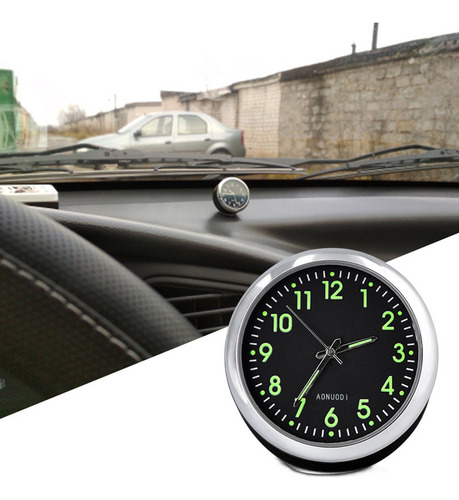Reloj De Pared Fluorescente Tipo Mini Para Coche, Luz, Reloj