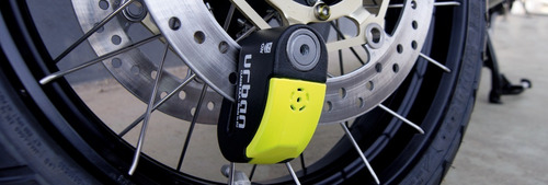 Imagen 2 de 4 de Candado , Tranca De Disco Para Moto Con Alarma Ur10
