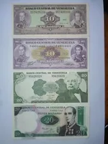 Comprar Billetes Antiguos De Venezuela, Colección Set De 4 Billetes