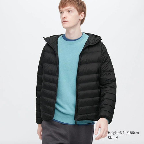 Campera Uniqlo Ultra Light Down Parka Hombre Negro Original