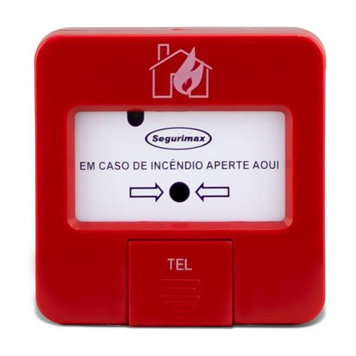 Acionador Manual Endereçável Segurimax - Led Vermelho