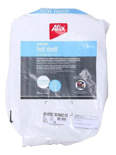 Cola Granulada Afix Hot Melt Branca (1824) 10kg - Bx Temp