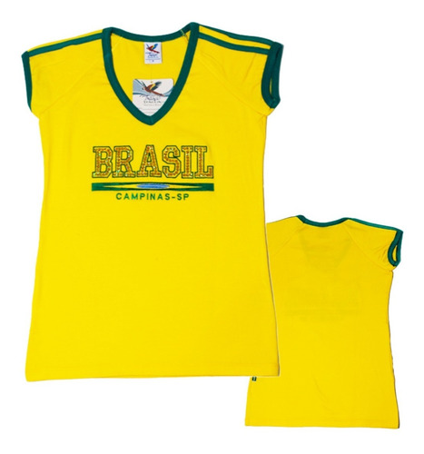 Linda Camiseta Brasil Campinas Feminina Excelente Qualidade
