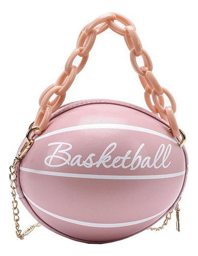 Bolso De Baloncesto Para Mujer, Cuero Redondo Gráfico Con
