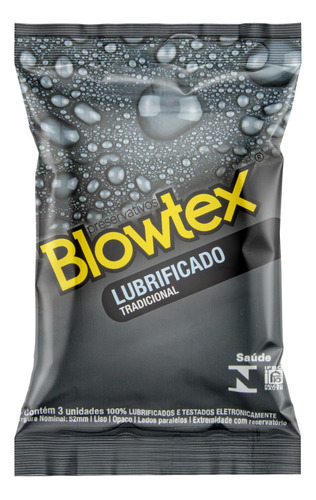 Preservativo Lubrificado Tradicional Blowtex Pacote 3 Unidades