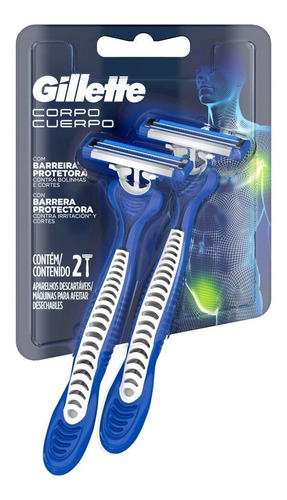 Pack X2u Afeitadoras Desechables Cuerpo Gillette 2u