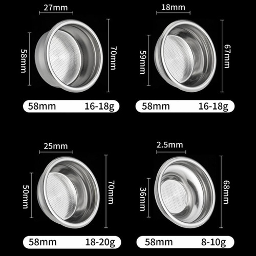 Filtro De Café De 58 Mm Espresso Filtro Filtro 18 A 20 G