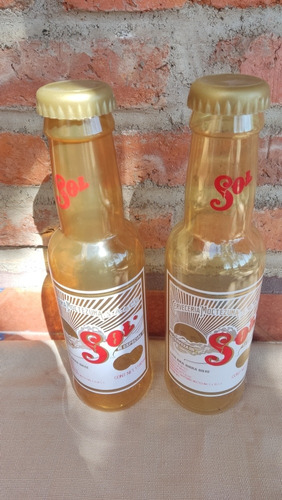 2 Botellas Gigantes Colección Botellón Cerveza Sol Vintage