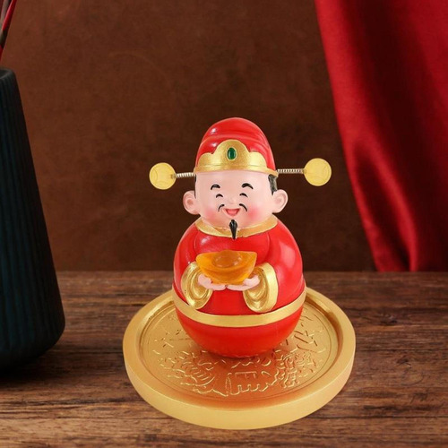 Adorno De Mesa Oscilante, Colección De Estatuas De Caishen,