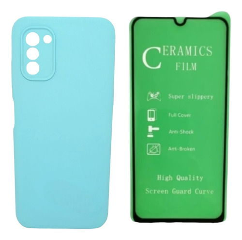 Estuche Silicone Case Para Nokia G21- G11 Y Vidrio Ceramico