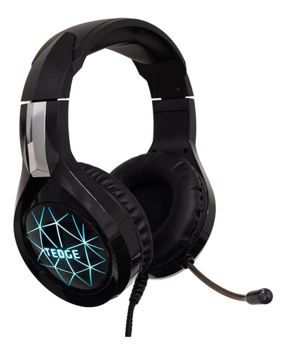 Imagem 5 de 6 de Fone De Ouvido Gamer Preto Com Microfone E Led Tedge