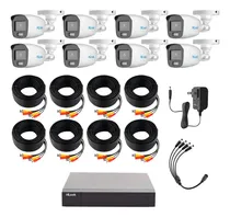 Comprar Hilook Kit de Camaras de Seguridad Exterior Video Vigilancia con Micrófono Integrado CV\u002FA8-PLUS TurboHD 1080p CCTV 8 Cámaras Bala Vision Nocturna a Color ColorVu