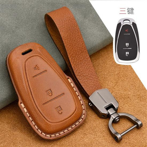 Funda De Cuero For Llave De Coche F 3 Botones Marrón Llave B