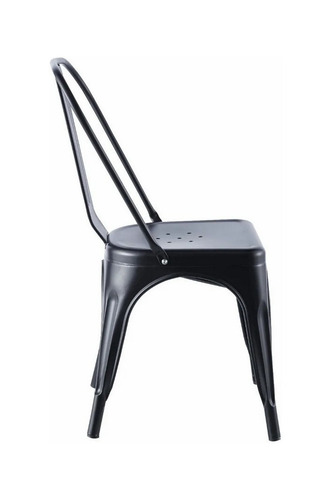 Imagen 6 de 6 de Silla de comedor Garden Life Tolix, estructura color negro, 4 unidades