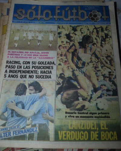 Revista Solo Futbol Lanzidei El Verdugo De Boca