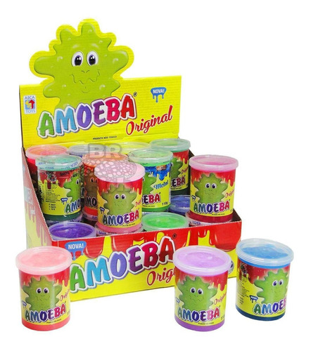 Kit 6 Amoeba Massinha Geléia De Brincar Original Cores