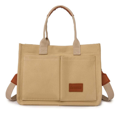 Bolso De Lona Casual Retro Para Mujer, Bolso De Hombro De Lo