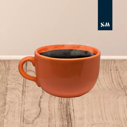 Tazón Cerealero Taza Grande De Cerámica D+m Bazar