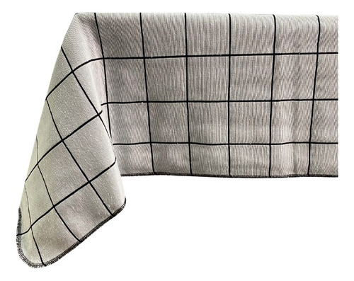 Toalha De Mesa Dupla Face Preto E Branco Grid 2,80 X 1,60 Cor Quadriculado Preto E Branco