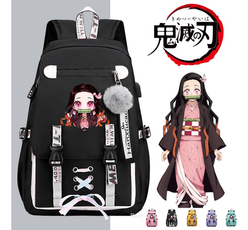 Mochila Portátil Anime Demon Slayer Nezuko, Regalo Para Niño