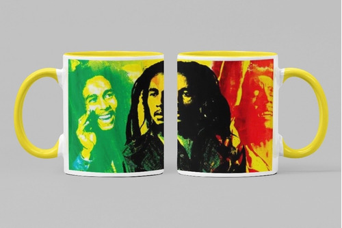 Taza Bob Marley Cantante Reggae Música One Love 200 Ml Mug