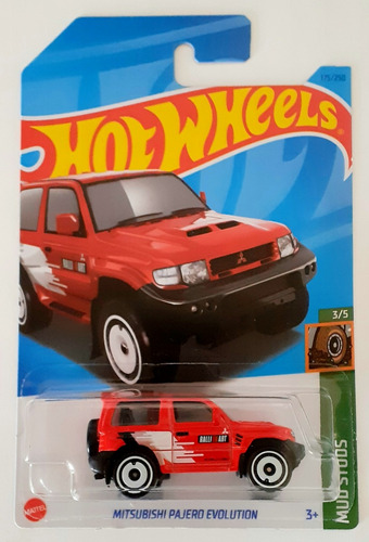 Hot Wheels 2023, Mitsubishi Pajero Evolution -175/250- Rojo