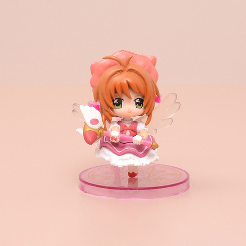 Figura Sakura Card Captor Set X8 Baculo Hechizo Sueños Pvc