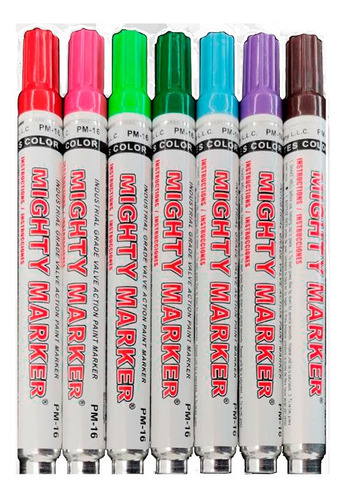 Marcadores Industriales Mighty Marker, P/acero Pack 3pz