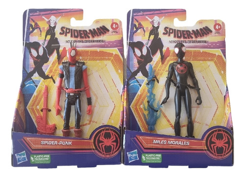 Set Figuras Spider Punk + Miles Morales Spiderman Across The