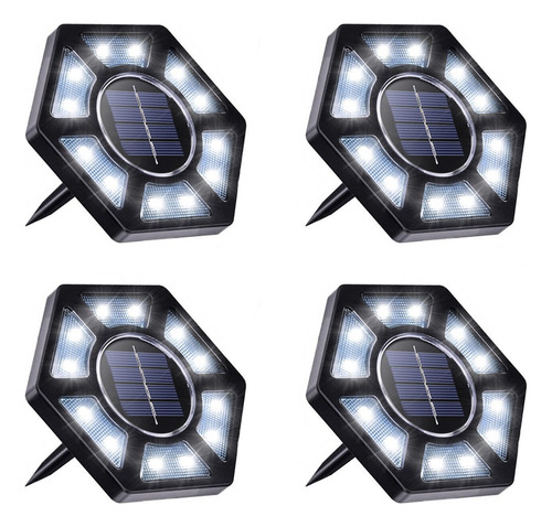 4 Luces Solares Con Sensor De Tierra Para Exteriores