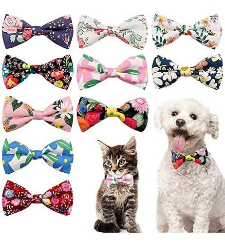 Pet Show 10pcs Floral Small Dog Bow Ties For Medium 77dcj