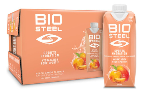 Biosteel Bebida Hidratante 12 Pack 500ml / Peach Mango