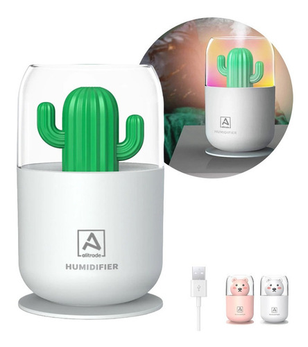 Humidificador Aromatizador De Ambientes Cactus Oso Alitrade