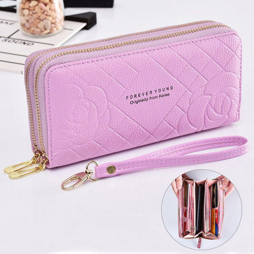 Billetera Porta Celular Mujer Tarjetero Mini Bag Cartera Color Negro