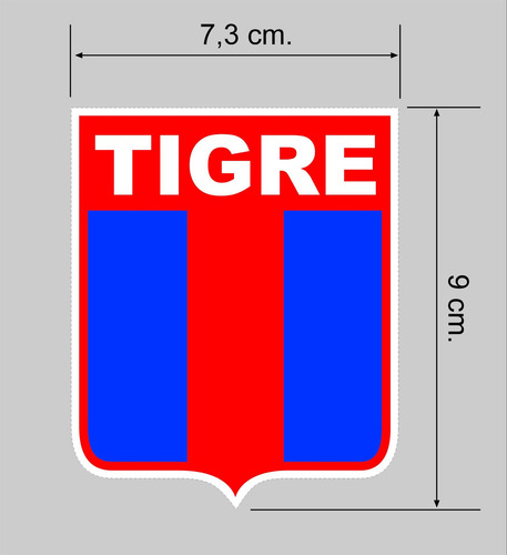 Escudos Futbol Autoadhesivo X 50u. Tigre