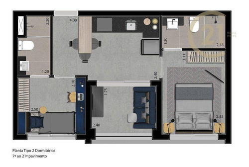 Imagem 23 de 26 de Apartamento Com 1 Dormitório Studio À Venda, 24 M² Por R$ 379.860 - Perdizes - São Paulo/sp - Ap24144
