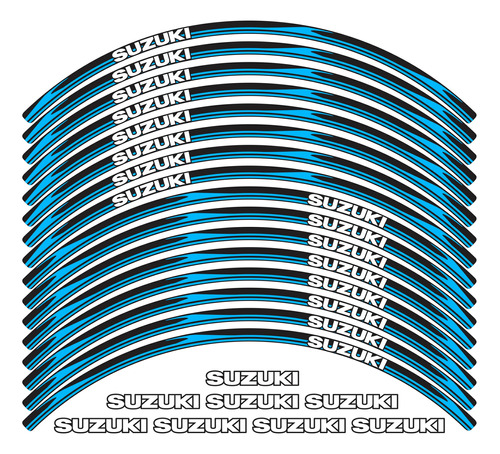Kit Adesivo Friso Refletivo Roda Compatível Suzuki Fri44