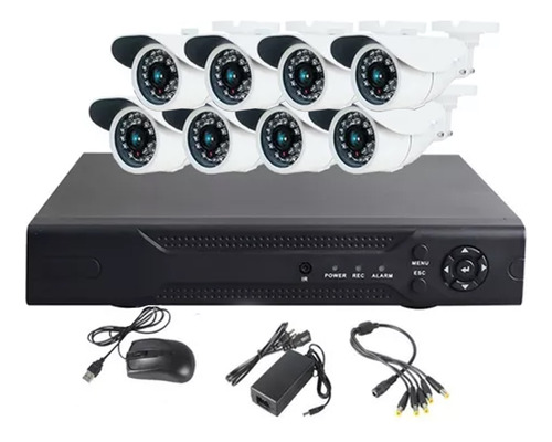 Kit 8 Cámaras Seguridad Full Hd 1080p 1mp Con Dvr E. Gratis 