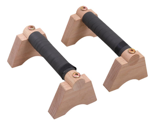 2 Barras De Flexiones De Madera Con , Estructura Estable Y